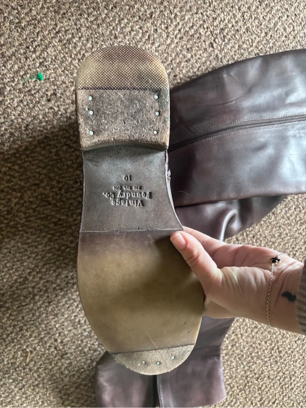 Vintage Foundry Co Classic Leather Riding Boots - Brown
